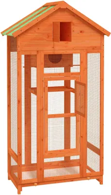 Obrázek produktu pro vidaXL Voliéra hnědá 91,5x53x170 cm Borovicový masiv