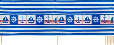 Produktbild von Ladeheid Strand Windschutz Sichtschutz LAEX001 (GestreiftesSegelboot, 10 m)