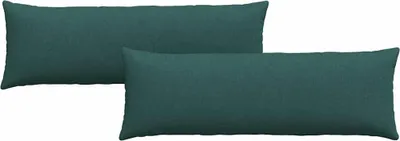 Zdjęcie produktu dla vidaXL Poduszki na sofę, 2 szt., tkanina, ciemnozielone, 120 x 40 cm