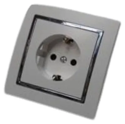 Produktbild von 5753 Levina S Schuko Steck Dose silberner Rand 16 Ampere