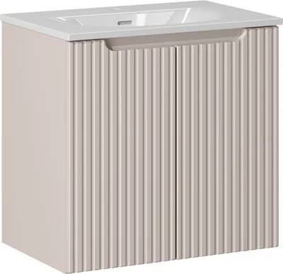 Produktbild von Waschtisch 60cm mit Keramikwaschbecken, kaschmir, NEWPORT-56-CASHMERE