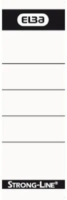 Produktbild von Ordner-Rückenschilder Strongline/MyColour kurz/schmal zum Einstecken weiß VE=10 Stück