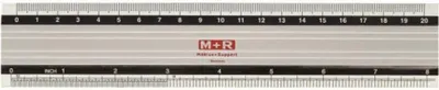 Image de M + R 18200000 Règle en aluminium 20 cm argentée
