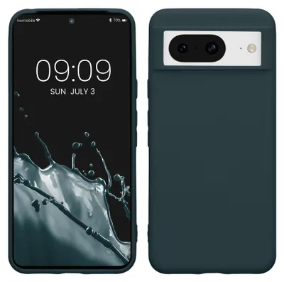 Produktbild von kwmobile Handyhülle für Google Pixel 8 Hülle - TPU Case - Kabelloses Laden - Schutzhülle Cover in Dunkler Schiefer