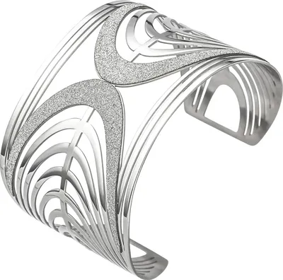 Produktbild von JOBO Armspange / offener Armreif aus Edelstahl mit Glitzereffekt Armband breit