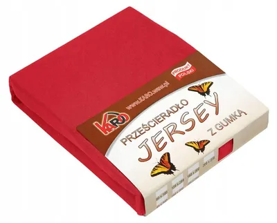 Produktbild von Karo Jersey Spannbettlaken Rot 90x200 cm mit Gummizug