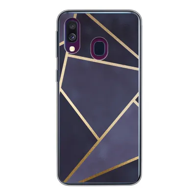 Produktbild von MuchoWow® Handyhülle Schutzhülle Hülle für Samsung Galaxy A40 Marmor - Blau - Collage Silikon Softcase Handy Hülle - Handy-Tasche