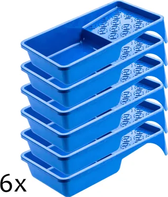 Produktbild von KADAX Farbwanne "Adal", Farbschale aus Kunststoff, Malerbedarf, Blau, 16 cm, 6 Stück