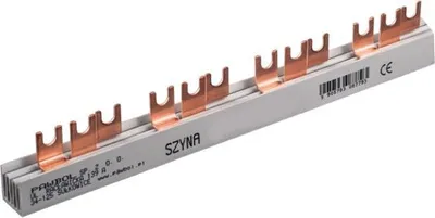 Zdjęcie produktu dla Szynoprzewód 3x10mm² 12-modułowy Szynoprzewód grzebieniowy Szyna górna
