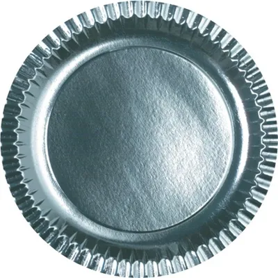 Produktbild von 6 Teller, Pappe rund Ø 29 cm silber