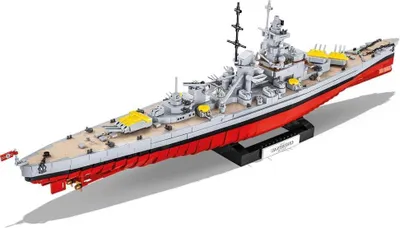 Productafbeelding van Modelen van een slagschip - Bouwpakket scheepsmodel - Historische modellen bouwen - Gedetailleerd en realistisch - 81 cm lang - Zwart