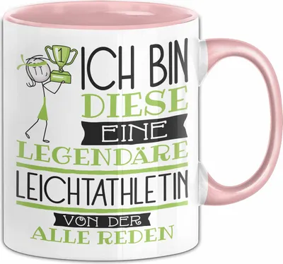 Produktbild von Leichtathletin Tasse Geschenk Ich Bin Diese Eine Legendäre Leichtathletin Von Der Alle Reden Geschenkidee Geburtstag Weihnachten (Rosa)