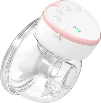 Produktbild von Tragbare Milchpumpe, freihaendige elektrische Milchpumpe zum Stillen, 4 Modi, 12 Saugstufen, geraeuscharm, integrierter Akku mit 180 ml Milchauffangbehaelter fuer Zuhause, Reisen, 1 Packung