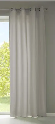 Produktbild von 1er Set Vorhänge Schal Ösen »Berlin« HxB 175x140 cm Stein Blickdicht Microsatin Lichtdurchlässig Uni Matt 20405N