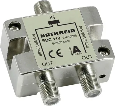 Zdjęcie produktu dla Rozdzielacz Kathrein EBC 110, 2-portowy, 5–2400 MHz, złącze F