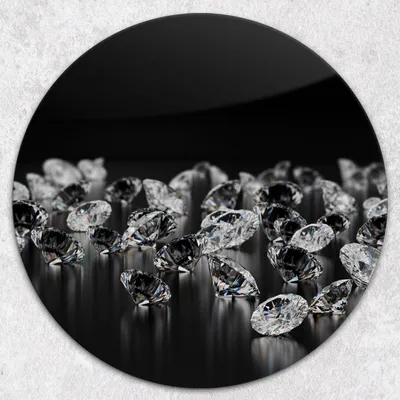 Produktbild von Glas-Herdabdeckplatten Glaskeramikkochfeld-Abdeckung Spritzschutz Glas Runden Schneidebrett fi40 cm - Diamanten Edelsteine