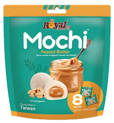 Produktbild von Royal Family Mochi Peanut Butter Cremefüllung einzeln verpackt 120g