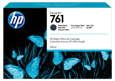 Produktbild von HP 761 DesignJet Tintenpatrone Mattschwarz 400 ml (CM991A)