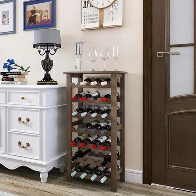 Obrázek produktu pro Stojan na víno – držák na plechovky s vínem a pivem 24 x 93,47 x 44,07 cm