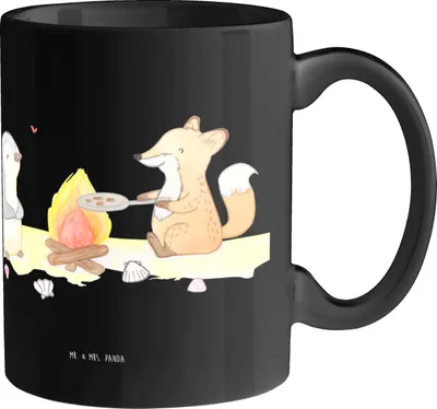 Produktbild von Mr. & Mrs. Panda Kaffeetasse Sommer Sonntag - Schwarz - Geschenk, Designs, Trinkbecher, Keramiktasse, Summer Vibes, Sommergefühle, Feelings, Tasse, Abenteuer, Geschenke