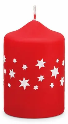 Produktbild von Adventskerzen Estrellas in Samtlook Rot 8 x 6 cm, 4er Set