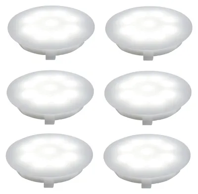 Immagine prodotto di Paulmann, set di faretti da incasso, modello UpDownlight LED, 6 lampadine da 1W, 230/12V, diametro 45mm, finitura satinata/plastica
