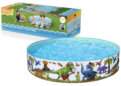 Productafbeelding van Bestway® Fill 'n Fun™ Opblaasbaar zwembad, dinosaurus, Ø 183 x 38 cm