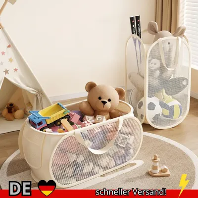 Produktbild von Aufbewahrungskorb für Kinderspielzeug Große Kapazität Wäschekorb