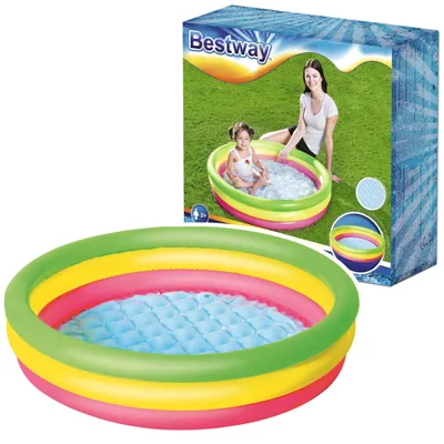 Obrázek produktu pro Bestway 51104, Nafukovací bazén, 211 l, Kulatý, 2 rok/roky, Vinyl, Modrá, Zelená, Růžová, Žlutá