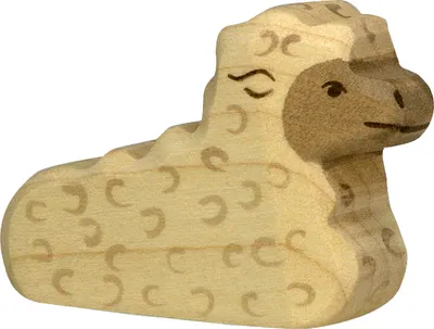 Produktbild von Holztiger Lamm liegend Holzfigur