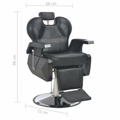 Image de vidaXL Fauteuil de coiffure noir 72×68×98 cm similicuir