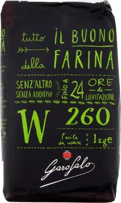 Produktbild von 10x Garofalo Farina di Grano Tenero W 260 Weichweizenmehl Mehl Typ 00 Bis zu 24 Stunden Wachstum 1Kg