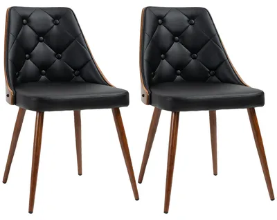 Image de Chaises de salle à manger, style minimaliste, lot de 2, 50,5 x 59 x 82 cm, noir