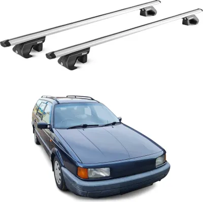 Produktbild von Dachträger Grundtäger für VW Passat Kombi 1981-2014 90kg Alu Silber 2 tlg ABE