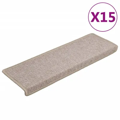 Zdjęcie produktu dla vidaXL Podkładki pod stopy 15 sztuk 65x21x4 cm Taupe Prostokątna krawędź