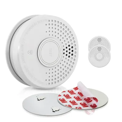 Produktbild von SHD by OneConcept Rauchmelder mit Magnethalterung, 3x Mini-Rauchmelder, Feuermelder mit Batterie, Rauchmelder für Küche, Büro, Wohnwagen, 3er-Set Brandmelder mit Testfunktion & Stummschaltung