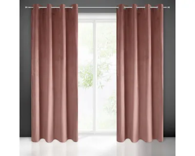 Zdjęcie produktu dla Dekoracyjna aksamitna zasłona z pierścieniami PIERRE CARDIN 140x250 cm różowa, (cena za 1 sztukę) MyBestHome