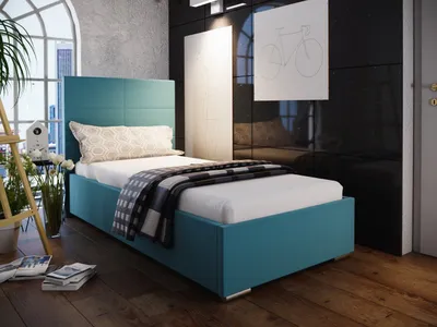 Obrázok produktu pre Jednolôžková posteľ 90x200 FLEK 4 - modrá
