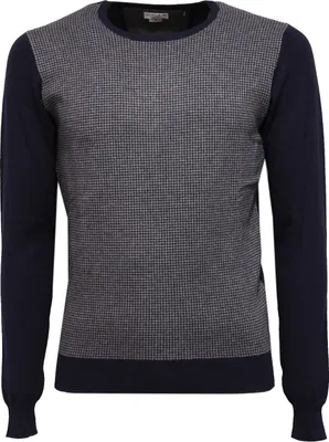 Produktbild von 5998K maglione uomo U.S. POLO ASSN. blue/grey mix wool sweater man