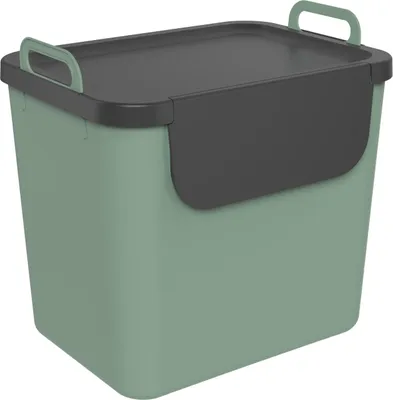 Produktbild von Rotho Mülltrennungssystem Jive 30 L grünschwarz Recyclingbehälter