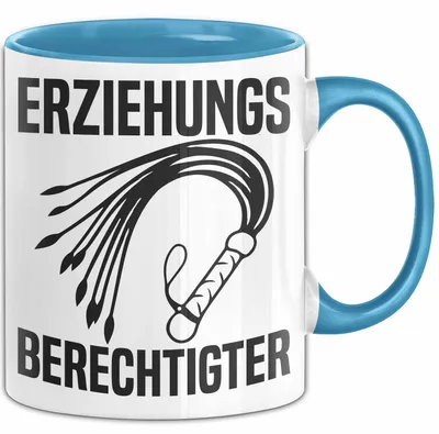 Produktbild von Erziehungsberechtigter Tasse Geschenk Sadomaso 18+ Geschenkidee (Blau)