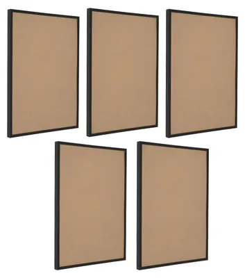 Produktbild von Bilderrahmen 5er Set - A3 Poster- und Fotorahmen - 42 x 29,7 cm - Aluminiumlegierung - Zur Wandmontage - Schwarz
