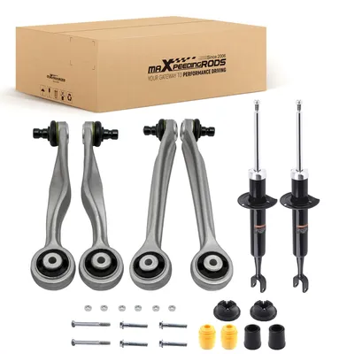 Image de 4 bras de suspension + paire d'amortisseurs avant (gauche et droite) pour Audi A4 B6, B7, 8E5, 8E2, 8HE, 8H7