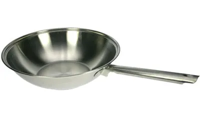 Produktbild von Thymo -Wokpfanne ohne Beschichtung - D30xH11cm - Edelstahl.