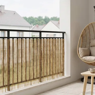 Obrázek produktu pro Zahradní plot Karbonizovaný 600 x 90 cm Rákos