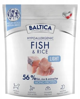 Image de BALTICA NUTRACEUTIC Poisson et riz hypoallergénique Light M 1 kg
