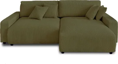 Produktbild von Best Mobilier Pivoine, Ecksofa, Grün, 4 Sitz(e), Pivoine, Samt, Holz
