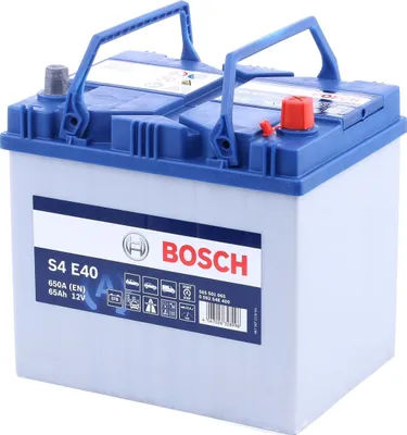 Produktbild von BOSCH S4 E40 Starterbatterie 12V 65Ah 650A/EN D23 für Mazda Subaru Nissan Volvo