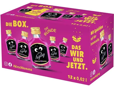 Obrázek produktu pro Little Coward Cherry Banana Premium Liqueur The Party Shot 12er