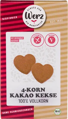 Produktbild von 4-Korn-Vollkorn-Keks nach Schokoart - glutenfrei 150g